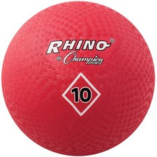 Champion Sports Playground Ball 10" - Nylon - Red - 1 Each