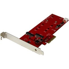 StarTech.com 2x M.2 SATA SSD Controller Card - PCIe Add two Next Generation Form Factor (NGFF) M.2 SATA SSDs to a computer through PCIe - 2x M.2 SATA SSD Controller Card - PCI Express M.2 SATA III Controller - NGFF Card Adapter - Two Slot SATA 6Gbps M.2 H