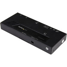 StarTech.com 2-Port HDMI Automatic Video Switch - 4K with Fast Switching 3840 × 2160 - 4K - 2 x 1 - Display, Blu-ray Disc Player, DVD Player, Gaming Console, Projector, A/V Receiver, Set-top Box, Computer - 1 x HDMI Out - TAA Compliant