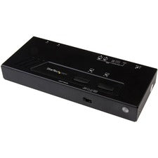StarTech.com 2x2 HDMI Matrix Switch - 4K with Fast Switching and Auto-Sensing 3840 × 2160 - 4K - 2 x 2 - Display, DVD Player, Blu-ray Disc Player, Computer, Projector, A/V Receiver, Set-top Box, Gaming Console - 2 x HDMI Out - TAA Compliant