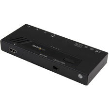 StarTech.com 4-Port HDMI Automatic Video Switch - 4K with Fast Switching 3840 × 2160 - 4K - 4 x 1 - Display, Projector, Computer, Set-top Box, Gaming Console, A/V Receiver, DVD Player, Blu-ray Disc Player - 1 x HDMI Out - TAA Compliant