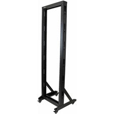 StarTech.com 2-Post Server Rack With Casters - 42U For Server, LAN Switch, Patch Panel - 42U Rack Height x 19" Rack Width Open Frame - Black - Steel - 661.87 lb Maximum Weight Capacity - 661.39 lb Static/Stationary Weight Capacity
