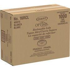 Dart Reclosable Hot Beverage Cup Lid White - 100/Pack - 10 / Carton