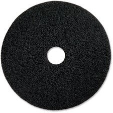 Genuine Joe Extreme Hi Pro Stripping Pad 20" Diameter x 1" Thickness - Resin, Fiber - Black - 5 / Carton