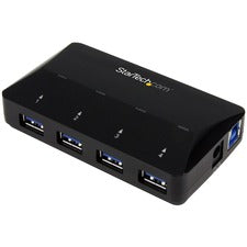 StarTech.com 4-Port USB 3.0 Hub plus Dedicated Charging Port - 1 x 2.4A Port USB - External - 5 USB Port(s) - 4 USB 3.0 Port(s) - PC