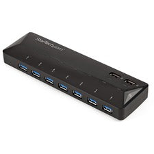 StarTech.com 7-Port USB 3.0 Hub Plus Dedicated Charging Ports - 2 x 2.4A Ports USB - External - 9 USB Port(s) - 7 USB 3.0 Port(s) - PC