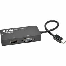 Tripp Lite series Mini DisplayPort 1.2 to VGA/DVI/HDMI All-in-One Converter Adapter, 4K x 2K HDMI 6" DVI/HDMI/Mini DisplayPort/VGA A/V Cable for Audio/Video Device, Monitor, Tablet, Projector, TV - First End: 1 x Mini DisplayPort 1.2 Digital Audio/Video -
