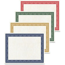 Geographics Traditional Awards Certificates 60 lb Basis Weight - 8.5" Width x 11" Length - Inkjet Compatible - White with Multicolor Border - Card Stock - 40 / Pack