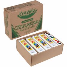 Crayola 8-Color Educational Watercolors Classpack 8 Color(s) - Red, Yellow, Green, Blue, Brown, Purple, Black, Orange - 36 / Box