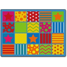 Flagship Carpets Silly Seating Classroom Rug 99.96" Length x 72" Width - Multicolor
