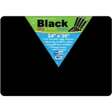 Flipside Black Dry Erase Board 24" (2 ft) Width x 36" (3 ft) Height - Black Surface - Rectangle - 1 Each