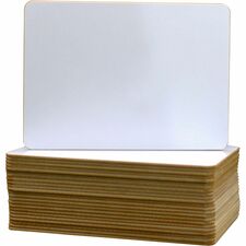 Flipside Round Corners Dry Erase Lap Board 9.5" (0.8 ft) Width x 12" (1 ft) Height - White Surface - Rectangle - 24 / Pack