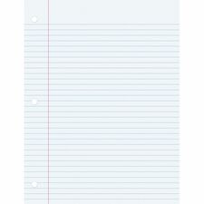Pacon College Ruled Filler Paper 100 Sheets - College Ruled Front Ruling - 0.28" Ruled - Red Margin - 3 Hole(s) - 8" x 10 1/2" Sheet Size - White Paper - Smooth, Punched - 100 / Pack