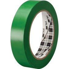 3M General-Purpose Vinyl Tape 764 36 yd Length x 1" Width x 5 mil Thickness - Green - Rubber - 4 mil - Polyvinyl Chloride (PVC) Backing - 1 Roll