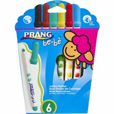 Prang be-be Jumbo Markers Washable - Assorted Ink - 6 / Set