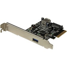 StarTech.com 2-Port USB 3.1 (10Gbps) Card - USB-A, 1x External, 1x Internal - PCIe PCI Express x4 - Plug-in Card - 2 USB Port(s) - 1 SATA Port(s) - UASP Support - PC, Mac, Linux