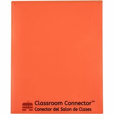 C-Line Classroom Connector Letter Report Cover 8 1/2" x 11" - 2 Internal Pocket(s) - Orange - 25 / Box