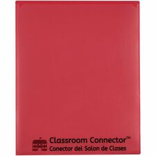 C-Line Classroom Connector Letter Report Cover 8 1/2" x 11" - 2 Internal Pocket(s) - Red - 25 / Box