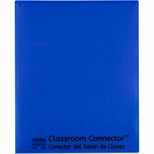 C-Line Classroom Connector Letter Report Cover 8 1/2" x 11" - 2 Internal Pocket(s) - Blue - 25 / Box