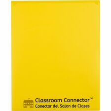 C-Line Classroom Connector Letter Report Cover 8 1/2" x 11" - 2 Internal Pocket(s) - Yellow - 25 / Box