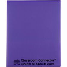 C-Line Classroom Connector Letter Report Cover 8 1/2" x 11" - 2 Internal Pocket(s) - Purple - 25 / Box