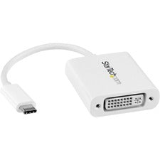 StarTech.com USB-C to DVI Adapter - White 1 x 24-pin USB Type C - Male - 1 x 29-pin DVI-I Digital Video - Female - White - 1 Each