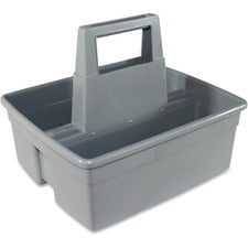 Impact Maids' Basket 2 Compartment(s) - 10.10" Height x 11.10" Width x 12.90" Length - Handle, Heavy Duty - Gray - Plastic - 1 Each