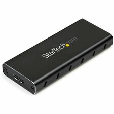 StarTech.com Drive Enclosure SATA/600, M.2 - USB 3.1 Micro-B Host Interface - UASP Support External - Black, Silver - TAA Compliant 1 x SSD Supported - 1 x Total Bay - Aluminum