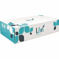 Livi Solaris Paper 2-ply Facial Tissue 2 Ply - 8.37" Width x 8.07" Length - White - Virgin Fiber - 100/Box - 30 / Carton