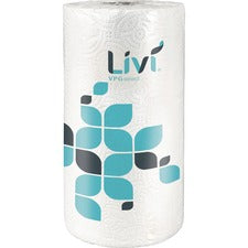 Livi Solaris Paper Two-ply Kitchen Roll Towel 2 Ply - 9" Width x 11" Length - 85 Sheets/Roll - White - Fiber - 30 / Carton