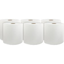 Livi Solaris Paper Hardwound Paper Towels 1 Ply - 8" Width x 800 ft Length - White - Virgin Fiber - 6 / Carton