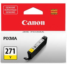 Canon CLI-271 Original Standard Yield Inkjet Ink Cartridge - Yellow - 1 Each Inkjet - Standard Yield - Yellow - 1 Each