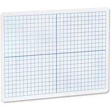 Flipside Grid Side/Plain Side Dry Erase Lap Board 12" (1 ft) Width x 9" (0.8 ft) Height - White Surface - Rectangle - Portable - 1 Each
