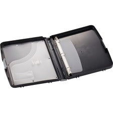 Officemate Ringbinder Clipboard Storage Box 8 19/64" x 11 45/64" , 8 1/2" x 11" Sheet Size - Spring Clip - Plastic - Charcoal - 1 Each