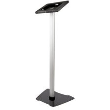 StarTech.com Secure Tablet Floor Stand - Anti-Theft Up to 9.70" Screen Support - 3.30 lb Load Capacity - 41.70" Height x 16.10" Width - Floor - Plastic, Steel, Aluminum, Metal - Black, Silver - TAA Compliant