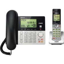 VTech CS6949 DECT 6.0 Standard Phone - Black, Silver 1 x Phone Line - Speakerphone - Answering Machine - Hearing Aid Compatible