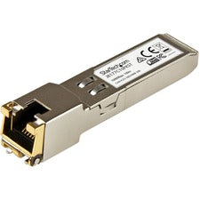 StarTech.com HP J8177C Compatible SFP Transceiver Module - 1000BASE-T - 10 Pack For Data Networking - 1 x RJ-45 Duplex 1000Base-T LAN - Twisted Pair1.25 Gigabit Ethernet - 1000Base-T - Hot-pluggable, Hot-swappable - 10 / Pack