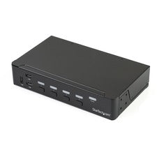 StarTech.com 4-Port DisplayPort KVM Switch - USB 3.0 - 4K 4 Computer(s) - 1 Local User(s) - 3840 x 2160 - 11 x USB - 5 x DisplayPort - 1U - Rack-mountable, Desktop - TAA Compliant