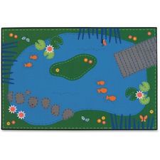 Carpets for Kids® KID$Value Rugs™ Tranquil Pond Rug 108" Length x 72" Width - Rectangle - Assorted