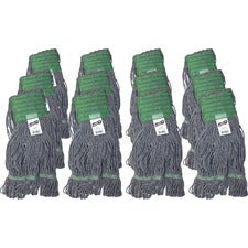 Genuine Joe 5" Headband Earth Mop Refill Polyester Fiber - 12 / Carton