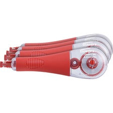 Integra Pen-style Retractable Correction Tape 0.25" Tape Width x 19.67 ft Tape Length - White Tape - Pen Style Transparent Dispenser - Retractable, Non-refillable - Transparent - 4 / Pack