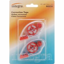 Integra Correction Tape - 2 Dispensers/PK Holds Total 1 Tape(s) - White - 2 / Pack