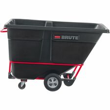 Rubbermaid Commercial 1250 lb Capacity Standard Duty Tilt Truck 1250 lb Capacity - 33.50" Width x 72.20" Depth x 43.80" Height - Black - 1 Each