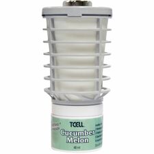 Rubbermaid Commercial TCell Dispenser Fragrance Refill 6000 ft³ - Cucumber Melon - 60 Day - Odor Neutralizer, VOC-free, Recyclable - 6 / Carton