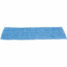 Rubbermaid Commercial Standard Microfiber Damp Mop 5" Width x 18" Length - MicroFiber, Polyester, MicroFiber - Blue - 12 / Carton