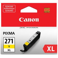 Canon CLI-271 Original High Yield Inkjet Ink Cartridge - Yellow - 1 Each Inkjet - High Yield - Yellow - 1 Each