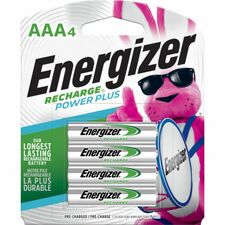Energizer Recharge Power Plus Rechargeable AAA Battery 4-Packs For Multipurpose - Battery Rechargeable - AAA - 850 mAh - 4/Pack - 24 / Carton