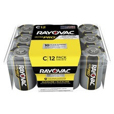 Rayovac Ultra Pro Alkaline C Battery 12-Packs For Multipurpose - C - 1.5 V DC - 12/Pack - 8 / Carton