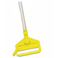 Rubbermaid Commercial 60" Invader Wet Mop Handle 60" Length - Yellow - Hardwood - 12 / Carton