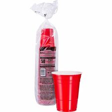 Solo 16 oz Plastic Cold Party Cups 16 fl oz - Red - Plastic, Polystyrene - Cold Drink, Party - 50 / Pack